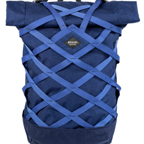 Braasi Wicker Navy - durable waterproof backpack with external net
