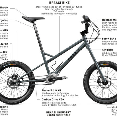 Braasi minivelo bike components specification