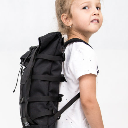 Hand Made Durable Backpack Webbing baby black