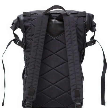 The backside of Braasis Mika backpack with comfortable shoulder straps and back padding