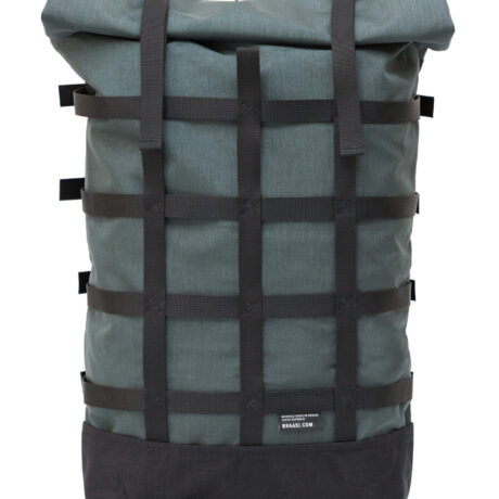 Braasi Webbing water resistant backpack in dark grey color with black webbing