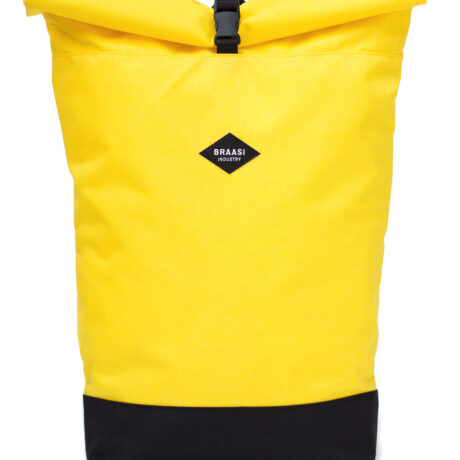 The yellow Rolltop Cordura backpack model from Braasi