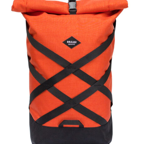 Braasi Henry Orange urban backpack with outside net