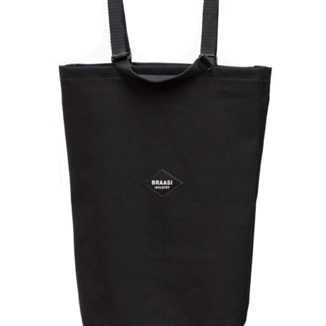 A front image of Braasis black Canvas Bag